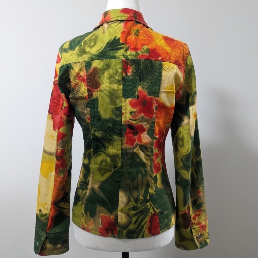 Vintage Léa Kanth Bright Floral Denim Ensemble (Rare) - Picture 3 of 10